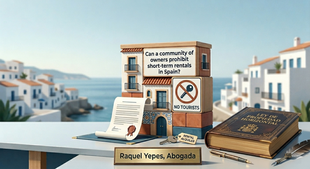 Prohibition of short-term rentals in Spain: community of owners powers and Supreme Court doctrine Raquel Yepes Real Estate Lawyer Málaga Costa del Sol