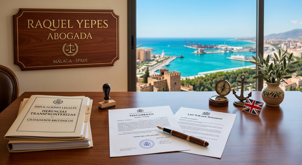 Cross-border inheritance in Spain legal implications for British citizens with a Spanish will Raquel Yepes Lawyer Málaga