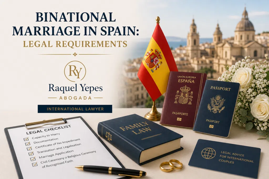 Binational marriage in Spain: Legal requirements 1 binational marriage in Spain legal requirements Raquel Yepes Lawyer in Málaga