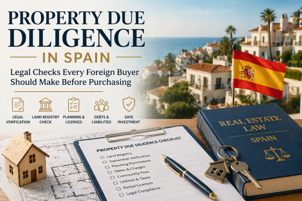 Property Due Diligence in Spain: Legal Checks Every Foreign Buyer Should Make Before Purchasing 1 property due diligence Spain legal checks foreign buyers Raquel Yepes property lawyer Málaga