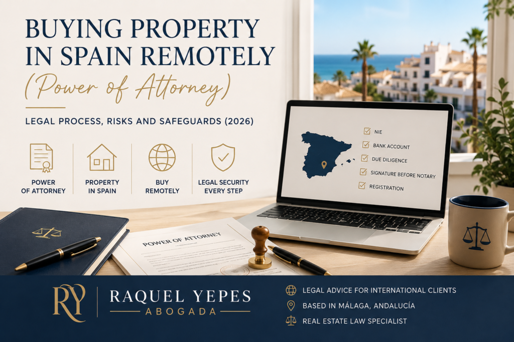 Buying Property in Spain Remotely (Power of Attorney): Is it Safe and Worth in 2026? 1 Buying property in Spain remotely via power of attorney Raquel Yepes Real Estate Lawyer Málaga