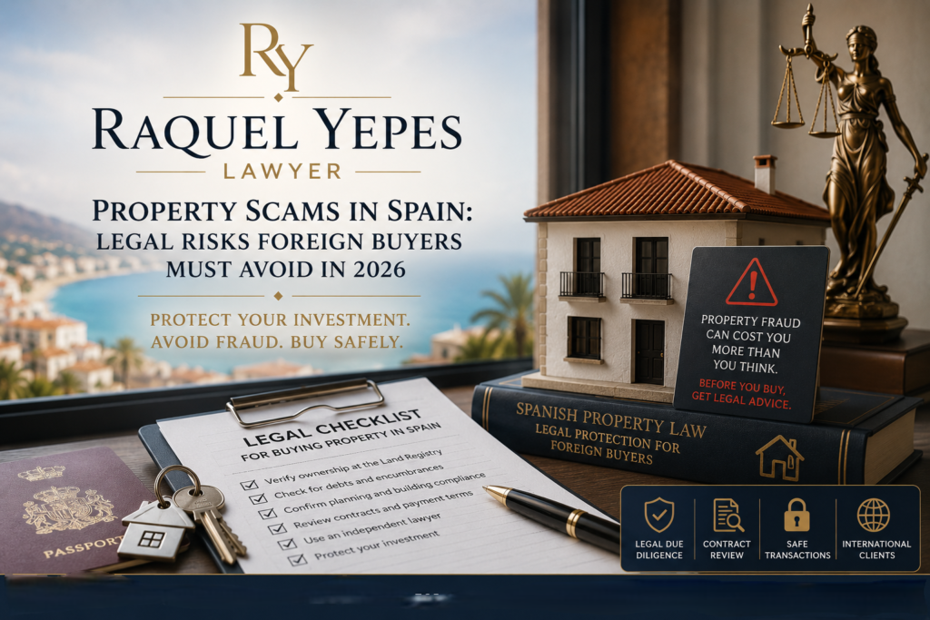 Property scams in Spain legal risks foreign buyers must avoid in 2026 Raquel Yepes Real Estate Lawyer Málaga