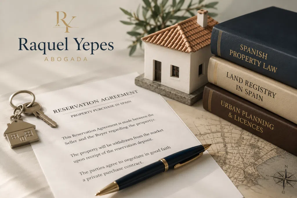 reservation agreement Real Estate Lawyer Raquel Yepes English-speaking Lawyer Málaga Costa del Sol
